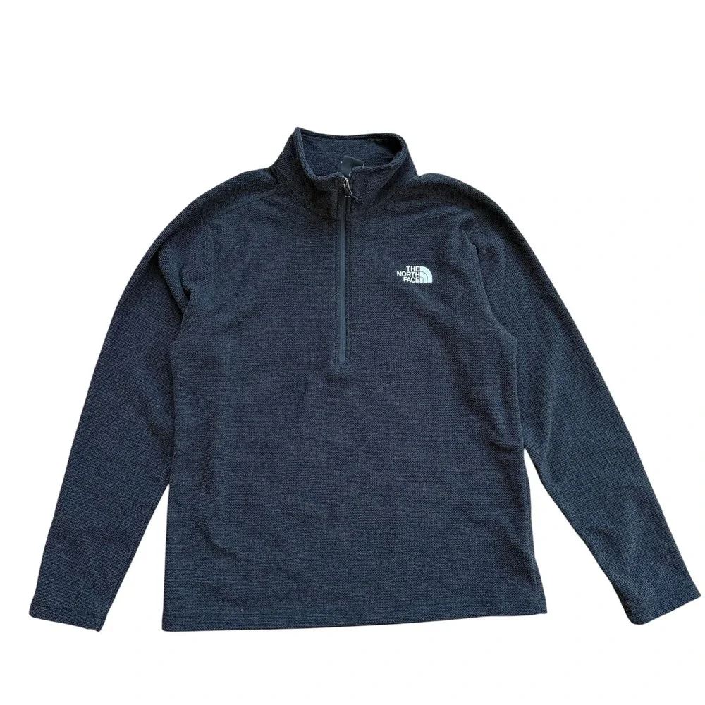 The North Face Mens Skyline 1/4 Zip Fleece Pullover Charcoal Grey L